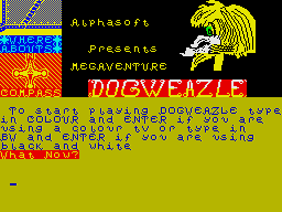 Dog Weazle - The Megaventure (1986)(Alphasoft)